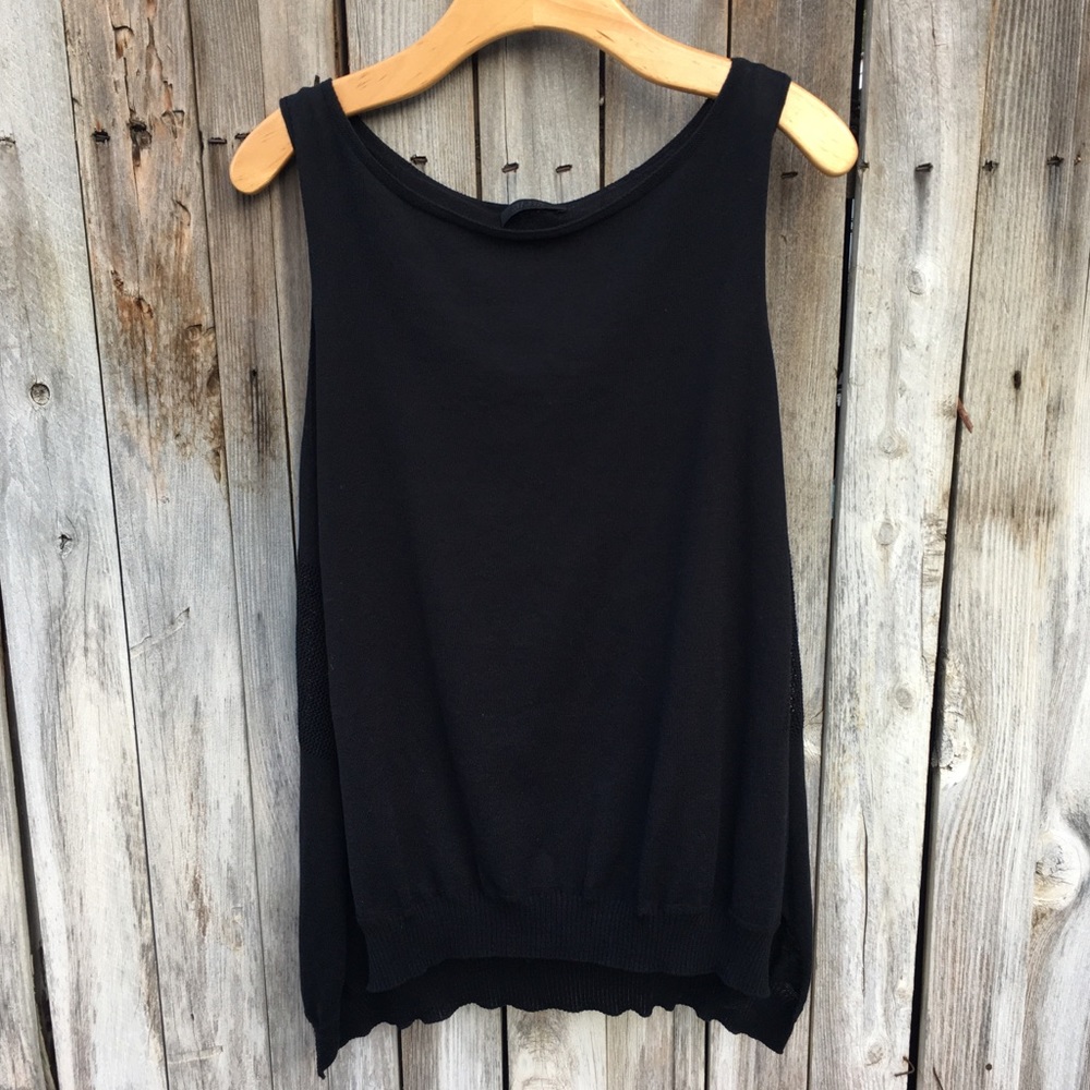 The Row Sleeveless Sweater Linen Cotton Black L - Picture 1 of 13